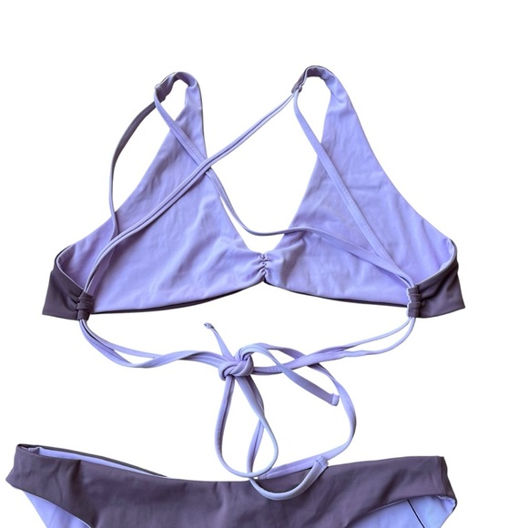 Dea Rose Swimwear Lilac Purple Reversible Bikini Set Women’s Size XL NWT Sexy - Picture 8 of 10